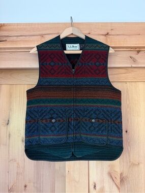 L.L. Bean Men's Wool Zip Vest